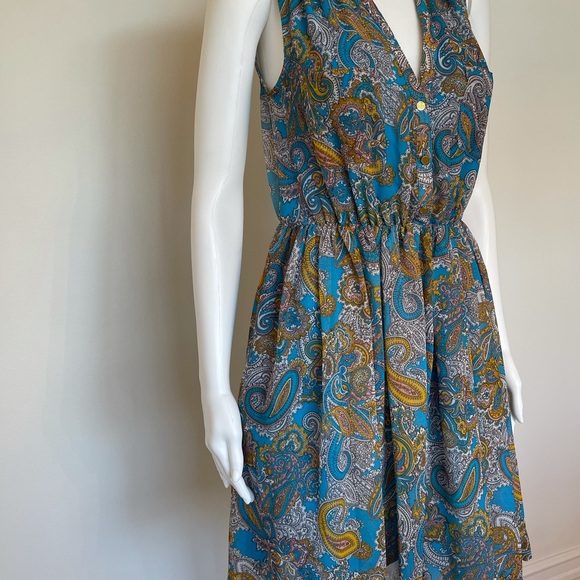 H&M Casbah Print Chiffon Dress - Fun and Elegant/ Size 6 - Picture 5 of 12